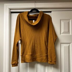 Pilcro Mustard Cowl Neck Sweater